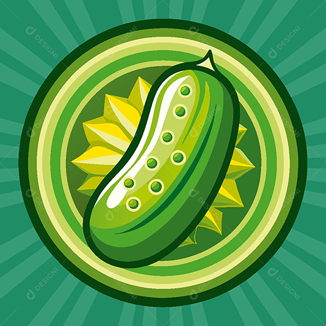 Modelo de Ícone de Logo Pepino Vetor EPS