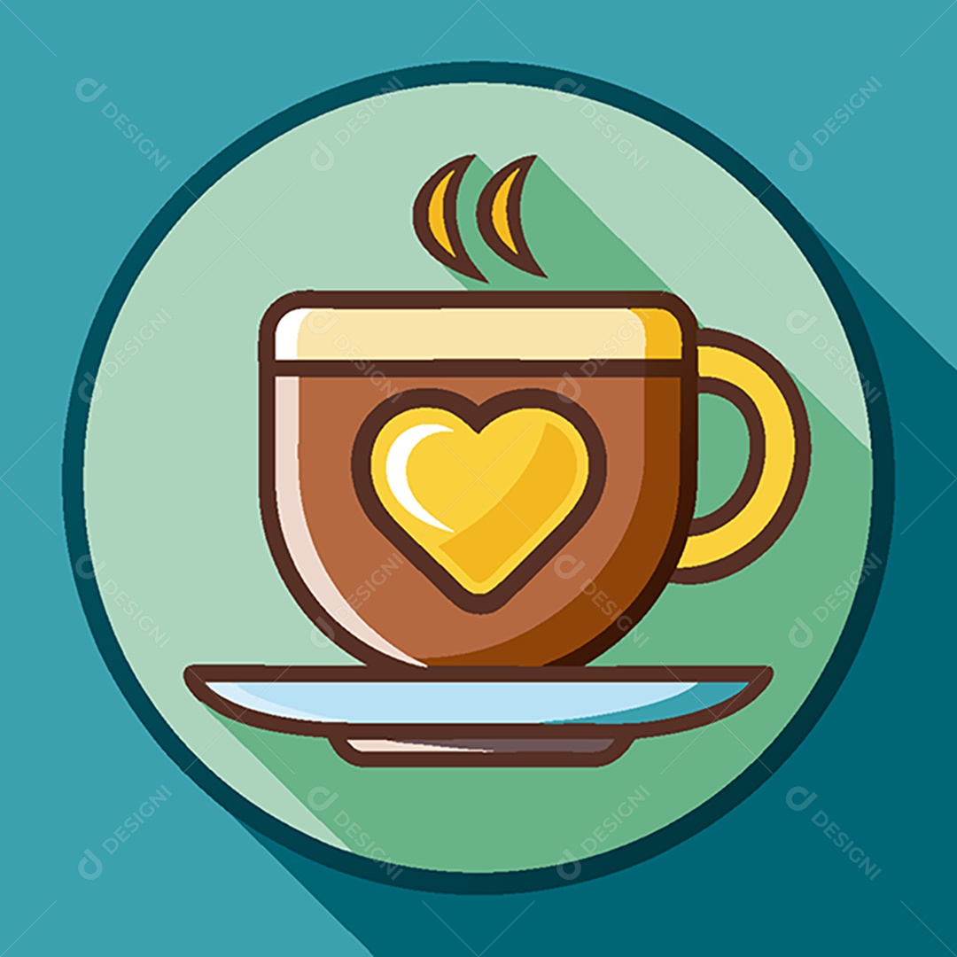 Modelo de Ícone de Logo Xicara de Café Vetor EPS