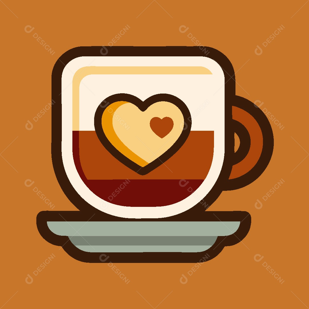 Modelo de Ícone de Logo Xicara de Café Vetor EPS