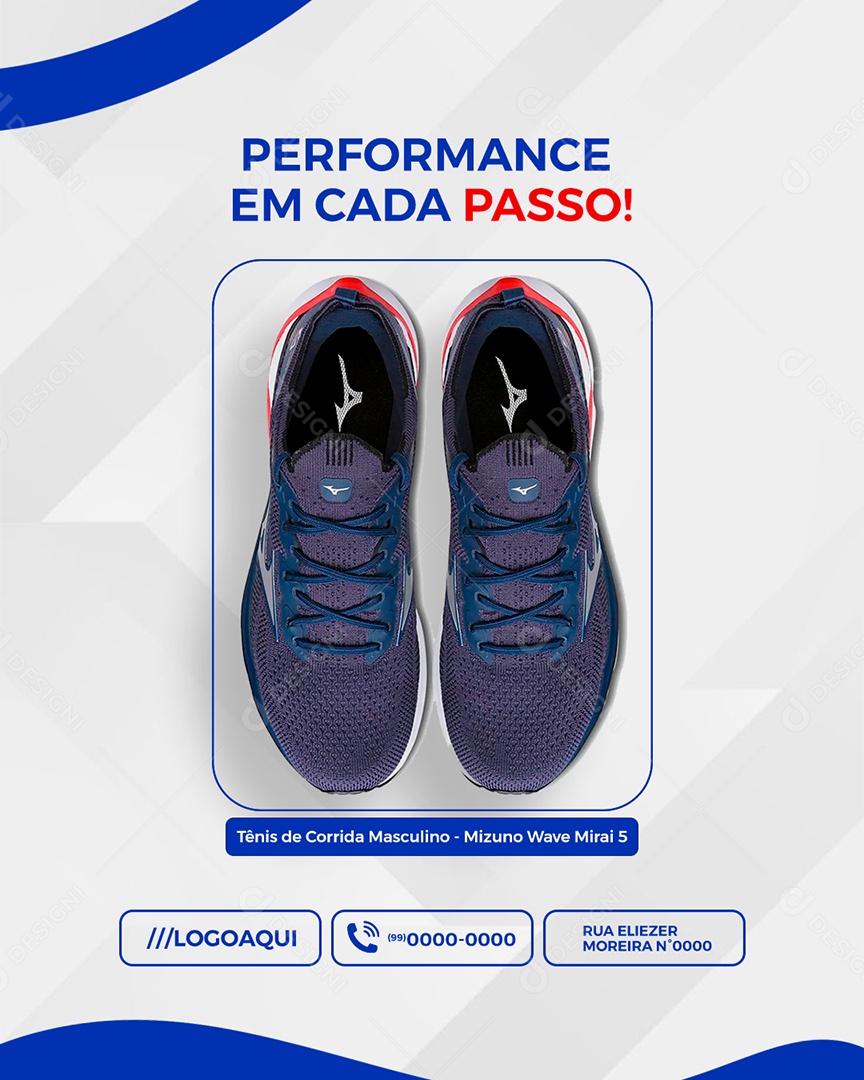 Loja de Tênis Perfomance em Cada Passo Social Media PSD Editável