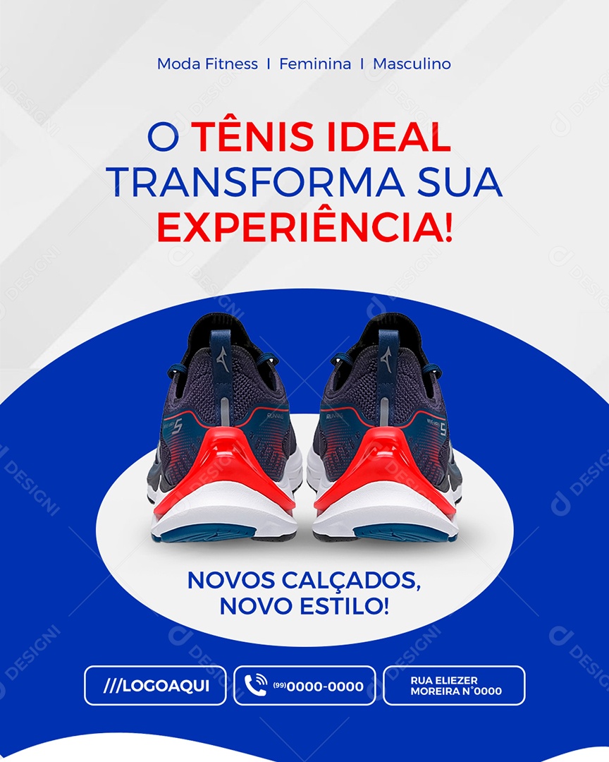 Loja de Tênis Novos Calçados Novo Estilo Social Media PSD Editável