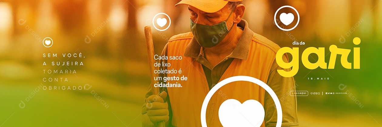 Carrossel Dia do Gari 16 de Maio Social Media PSD Editável