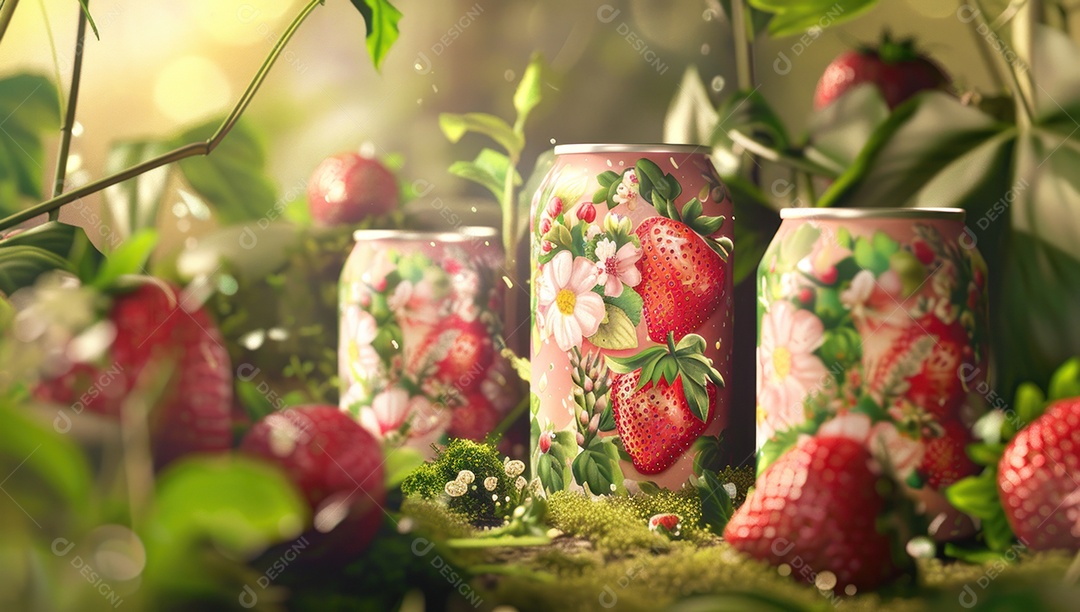 Smoothie de frutas fresco em um copo com fatias de fruta sobre uma mesa de madeira