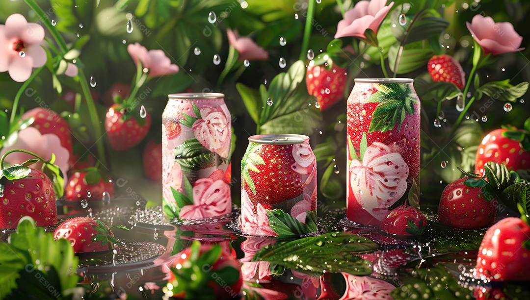 Smoothie de frutas fresco em um copo com fatias de fruta sobre uma mesa de madeira