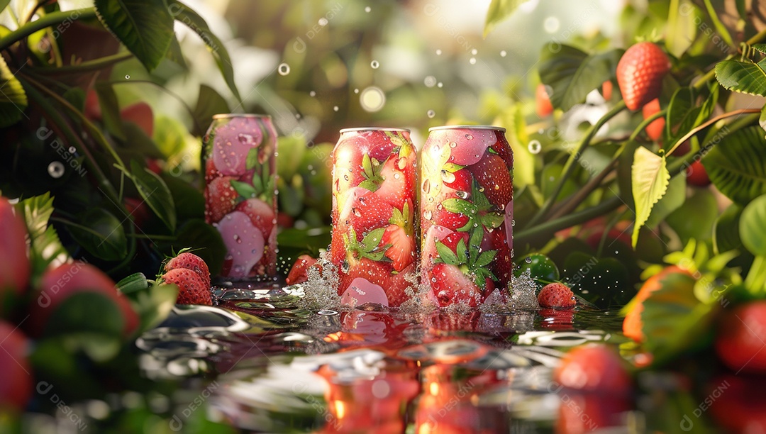 Smoothie de frutas fresco em um copo com fatias de fruta sobre uma mesa de madeira