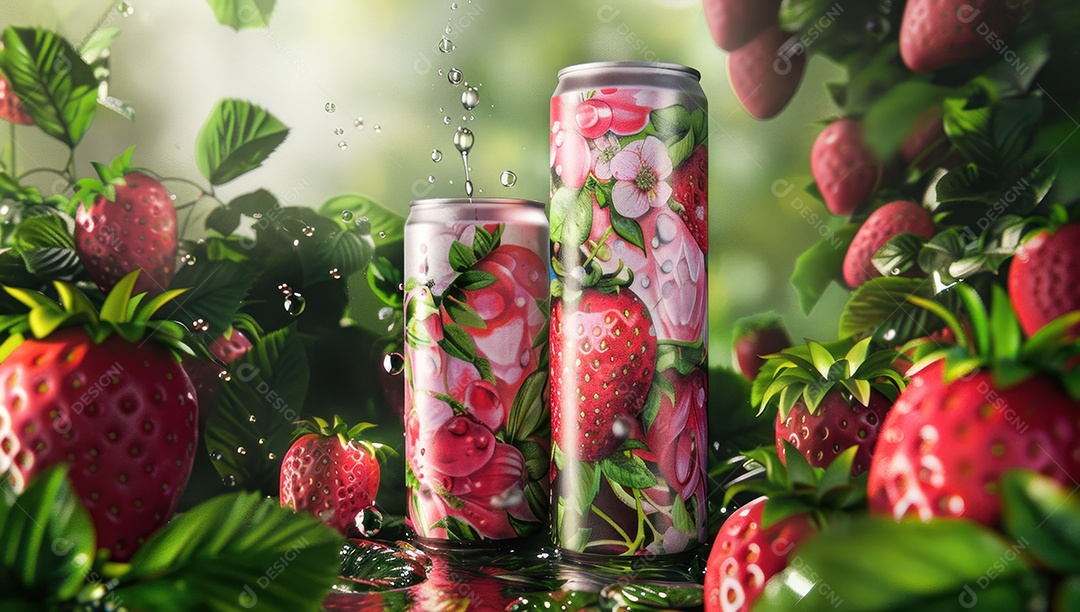 Smoothie de frutas fresco em um copo com fatias de fruta sobre uma mesa de madeira