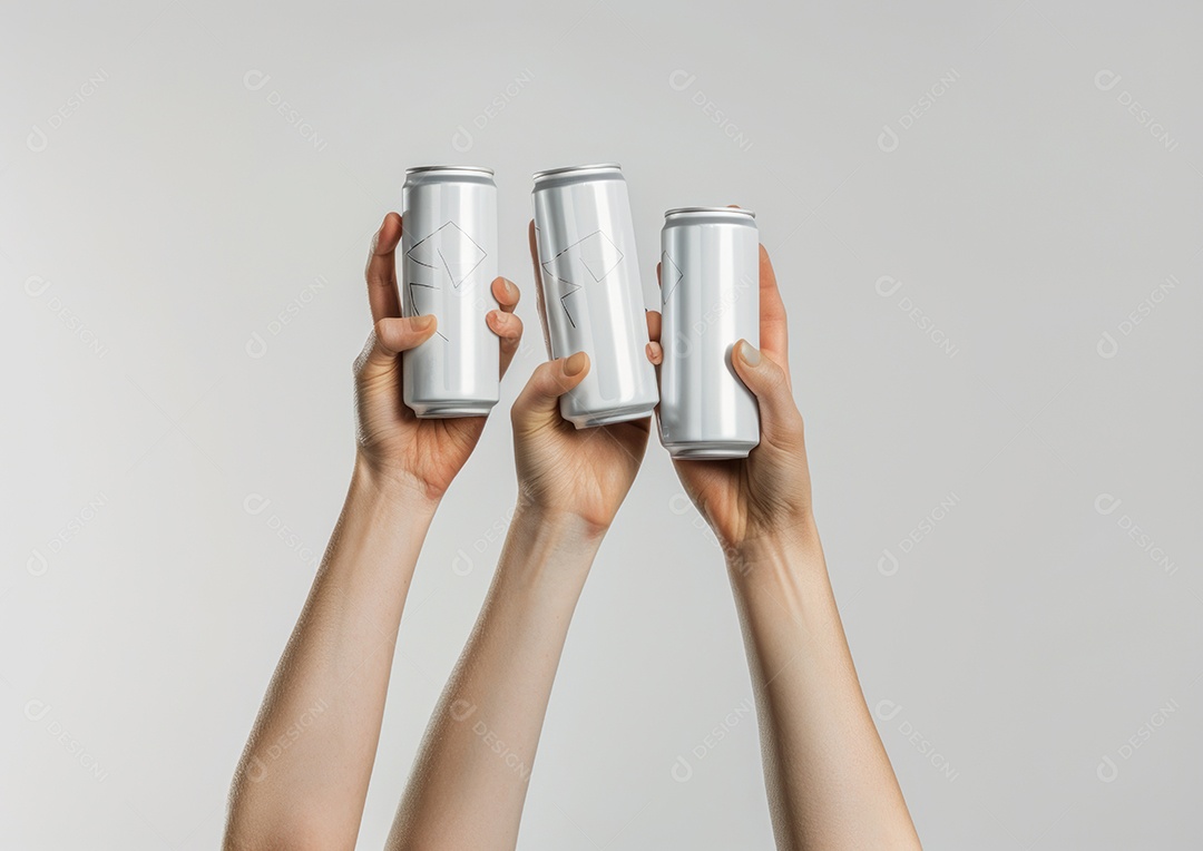 Maquete de lata de alumínio