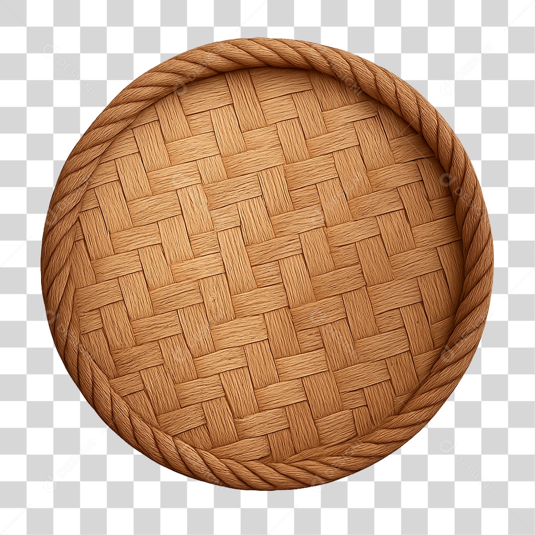 Cesta de Bambu PNG Transparente