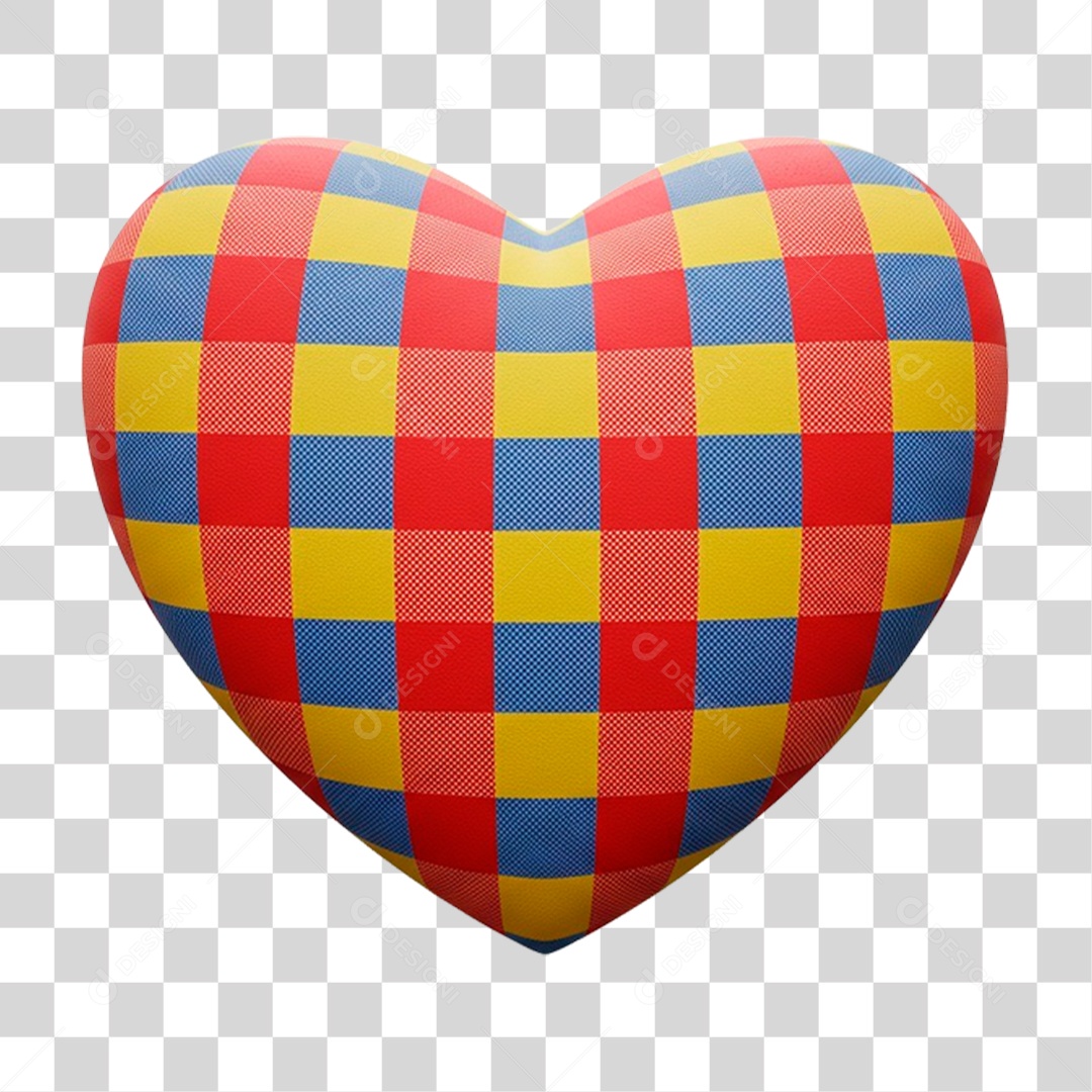 Coração Junino PNG Transparente