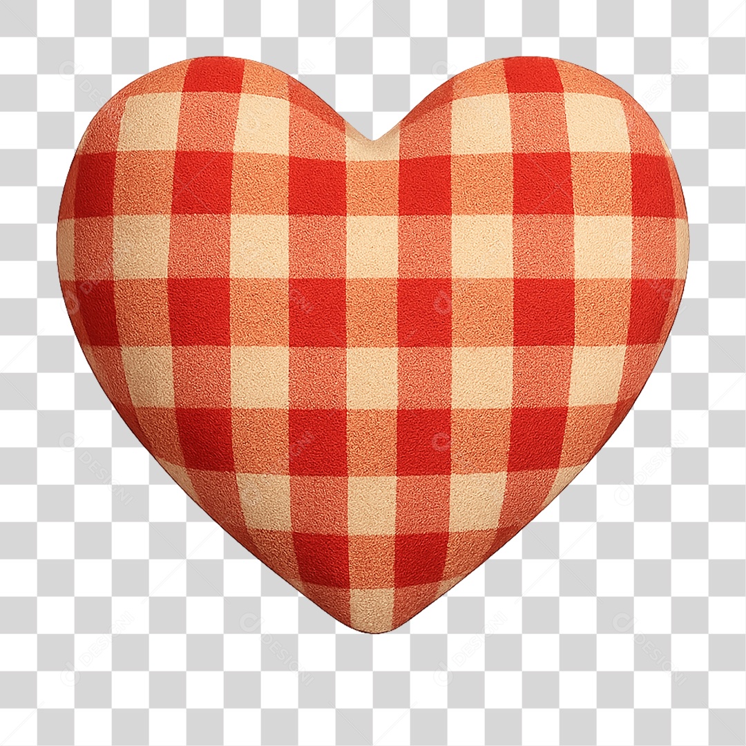 Coração Junino PNG Transparente
