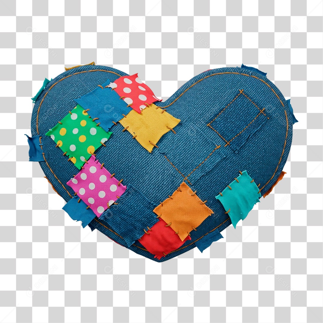Coração Junino PNG Transparente