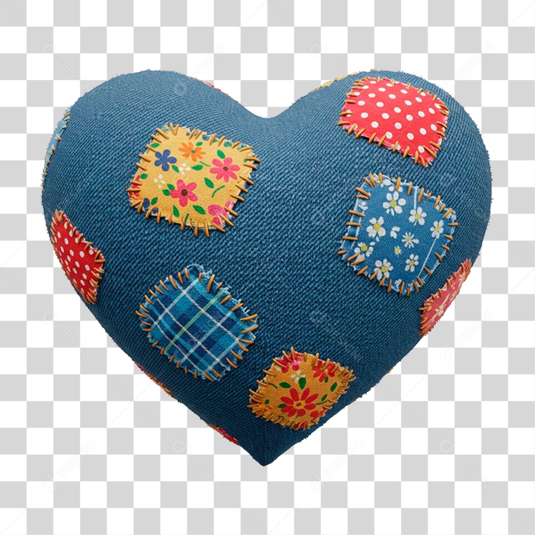 Coração Junino PNG Transparente