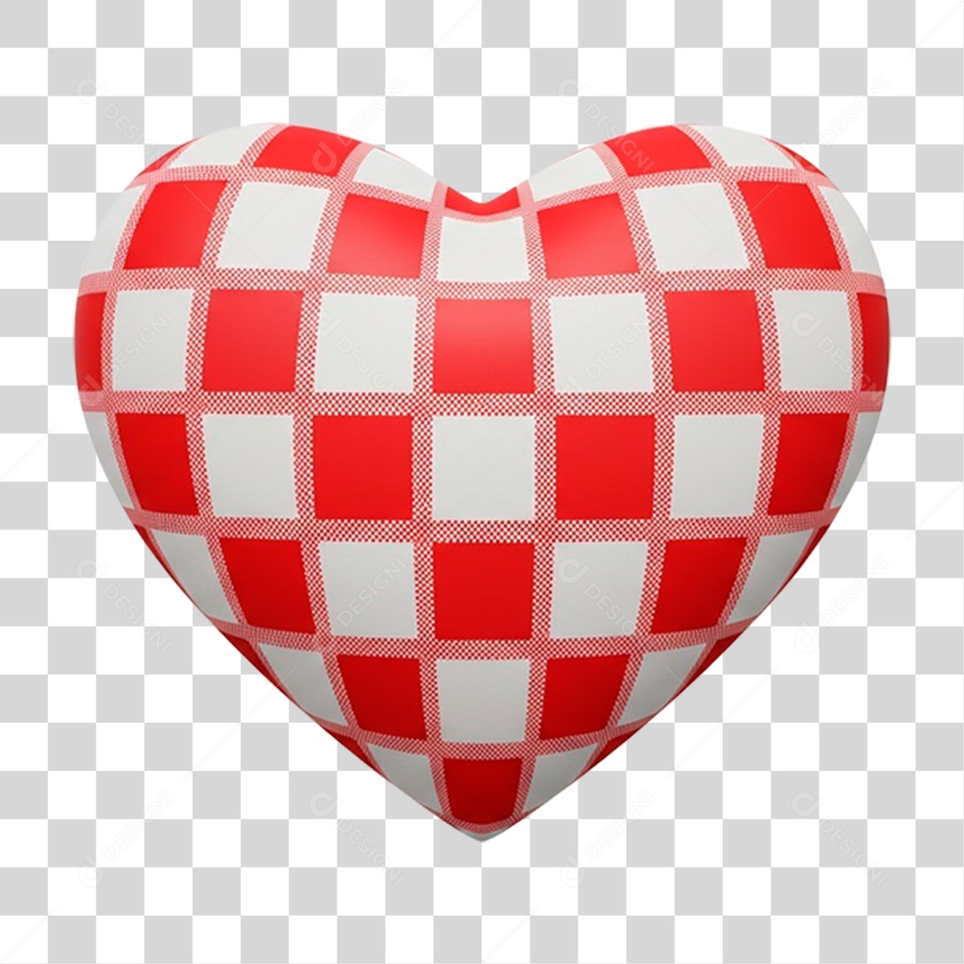 Coração Junino PNG Transparente