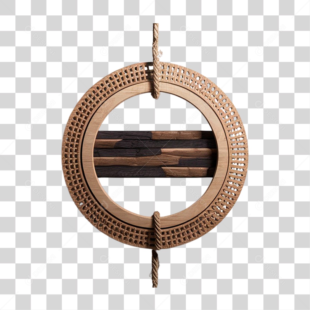 Moldura de Madeira PNG Transparente