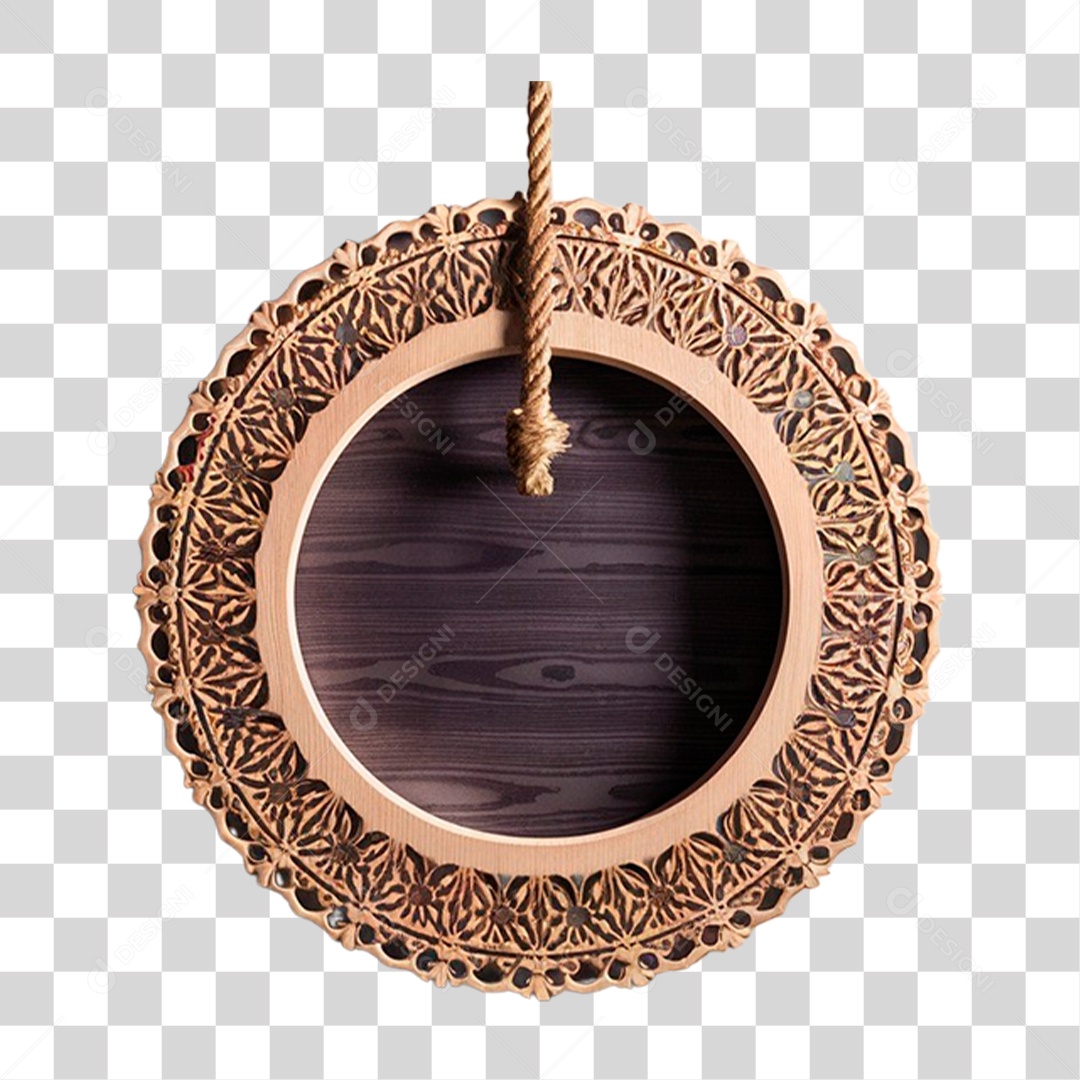 Moldura de Madeira PNG Transparente