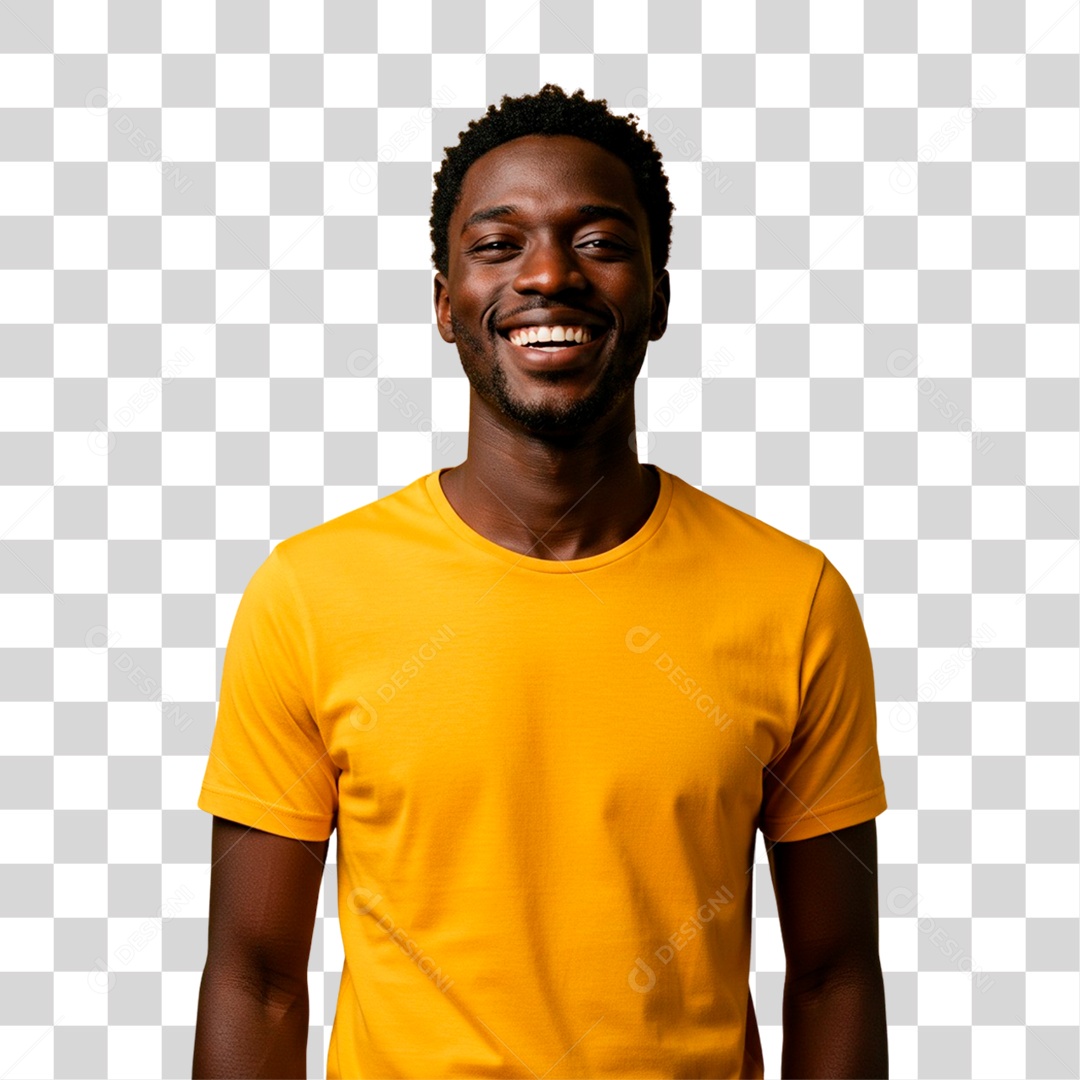 Homem Negro Sorrindo PNG Transparente