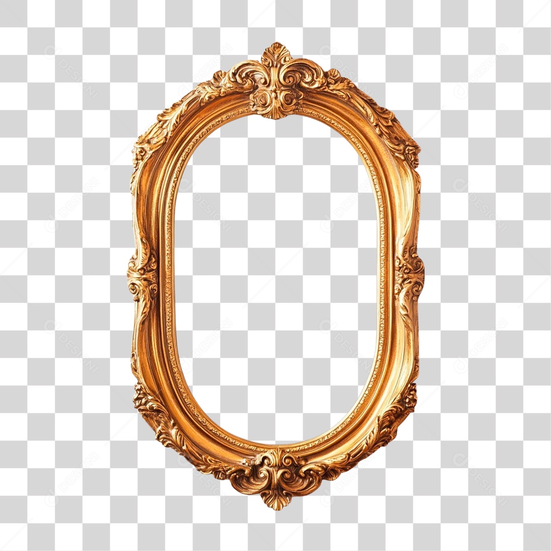 Moldura Dourada PNG Transparente