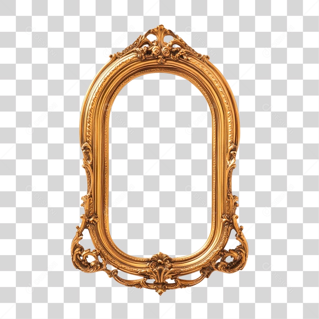 Moldura Dourada PNG Transparente