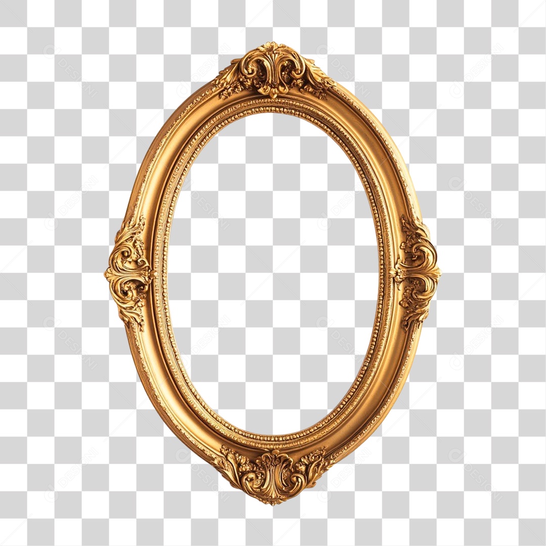 Moldura Dourada PNG Transparente