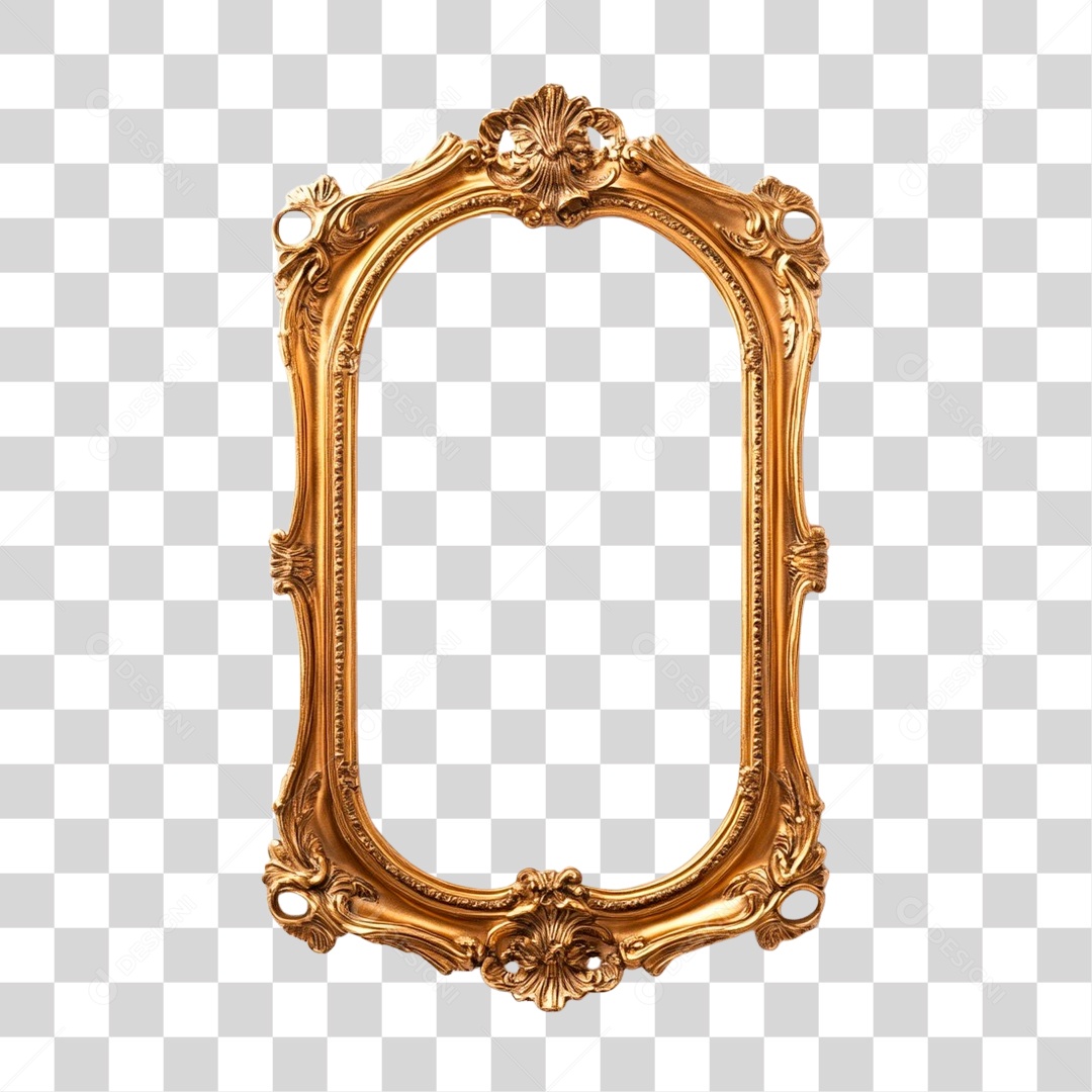 Moldura Dourada PNG Transparente