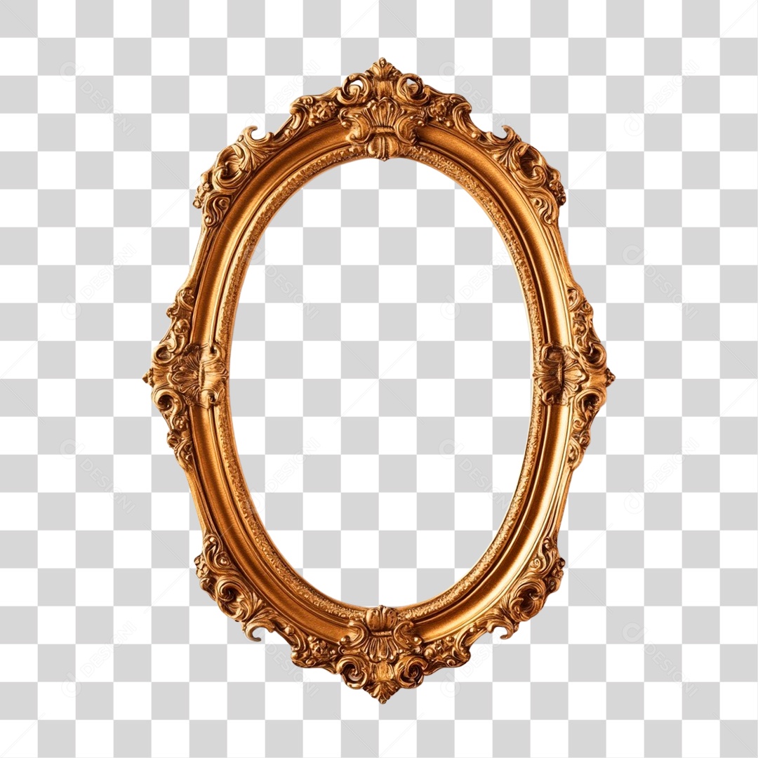 Moldura Dourada PNG Transparente
