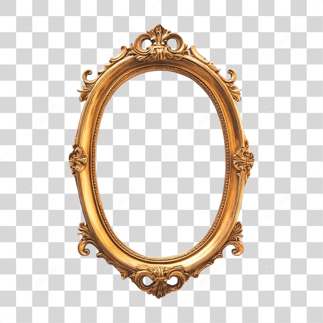 Moldura Dourada PNG Transparente