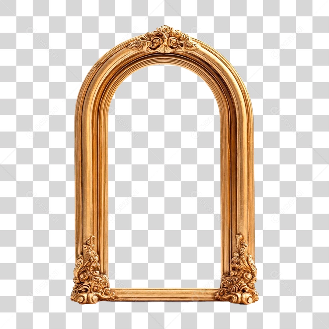 Moldura Dourada PNG Transparente