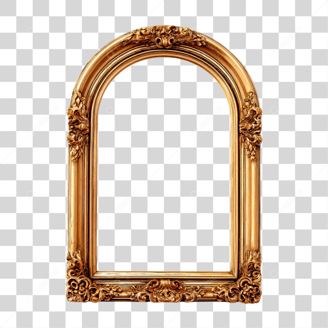 Moldura Dourada PNG Transparente