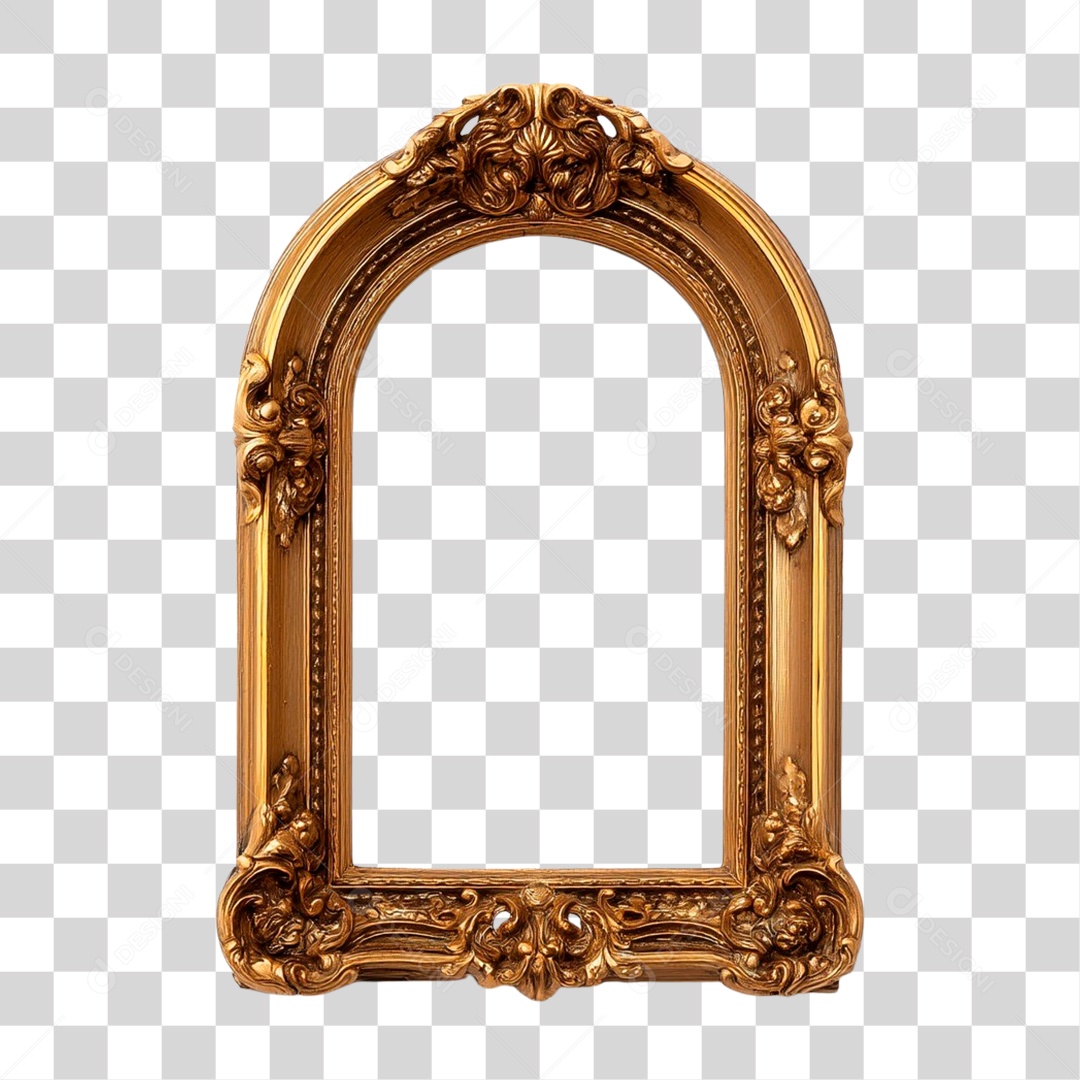 Moldura Dourada PNG Transparente