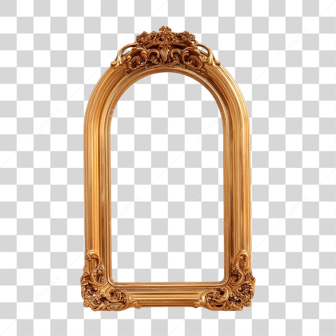 Moldura Dourada PNG Transparente