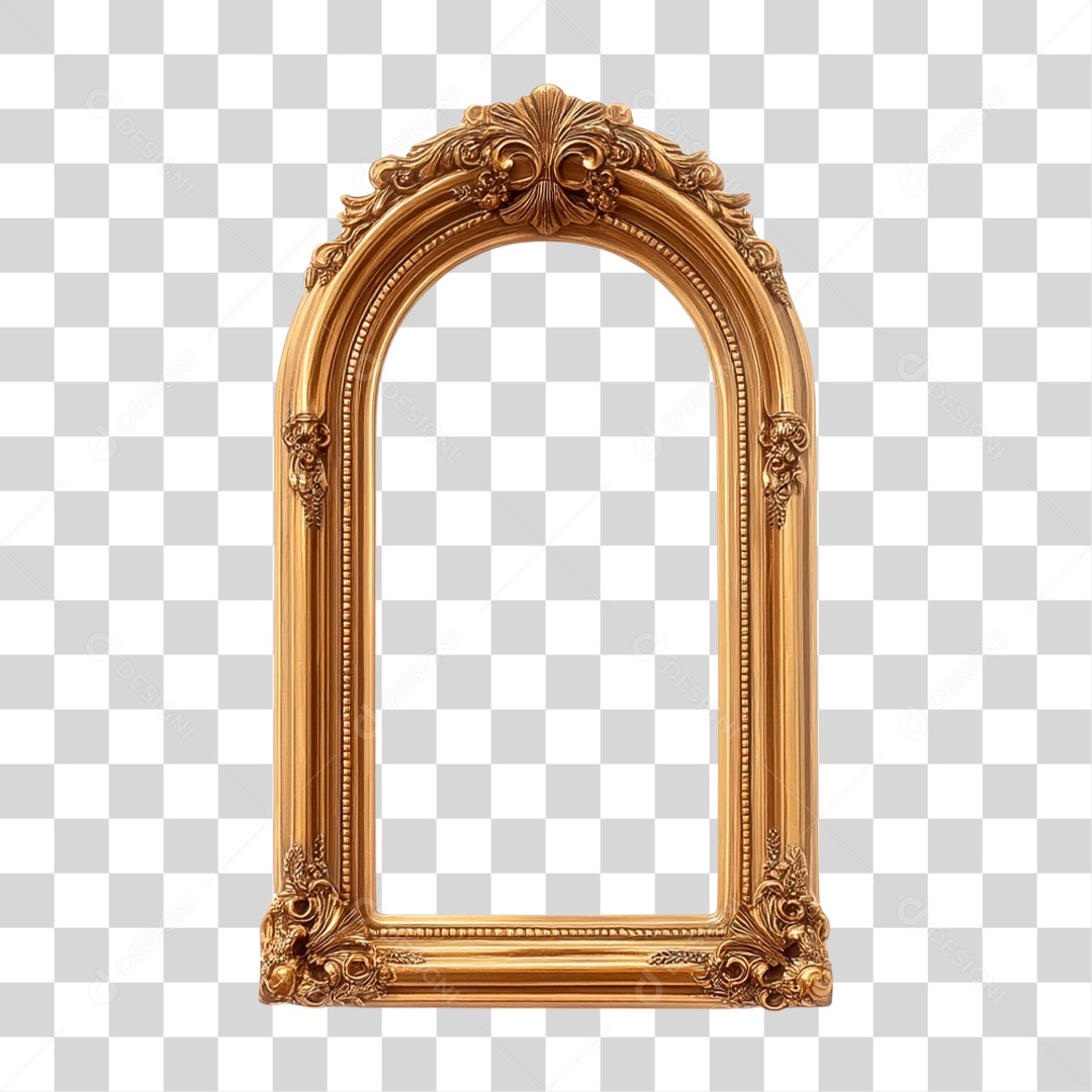 Moldura Dourada PNG Transparente