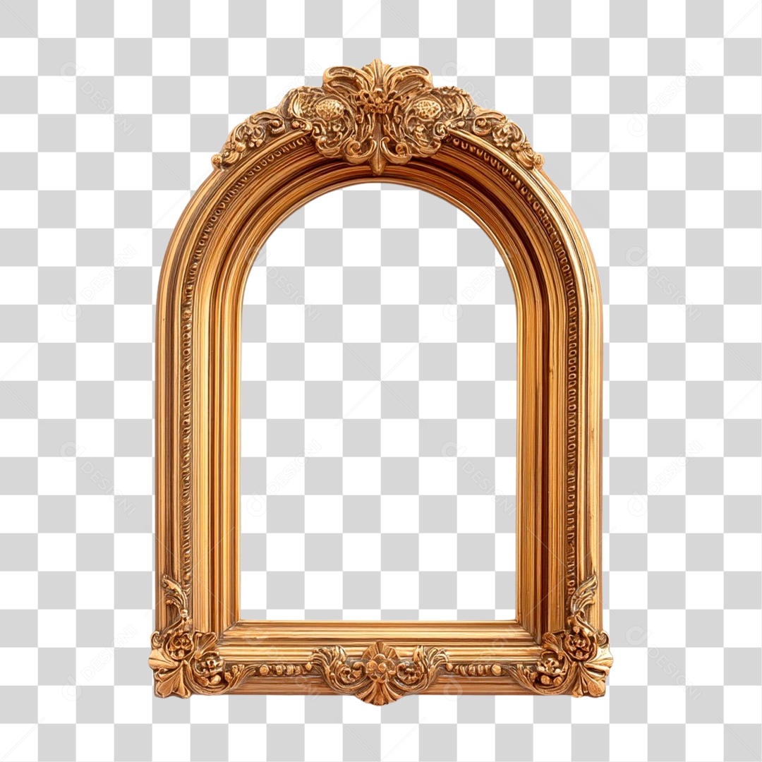 Moldura Dourada PNG Transparente