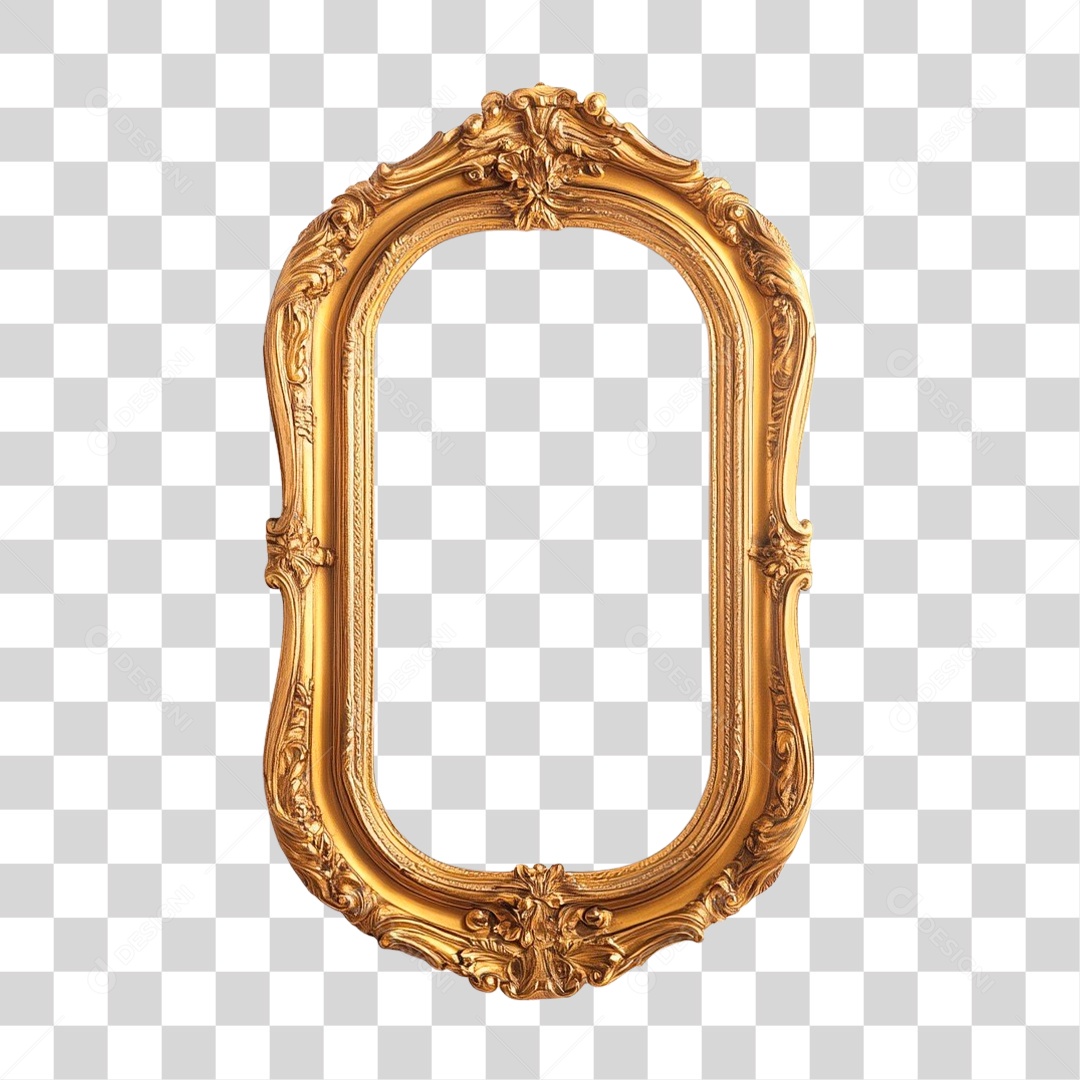 Moldura Dourada PNG Transparente