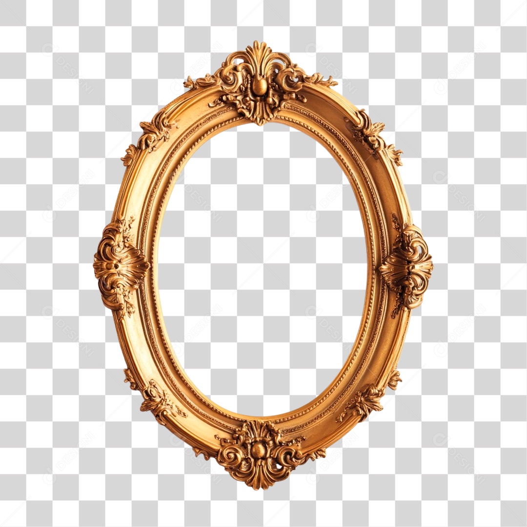 Moldura Dourada PNG Transparente