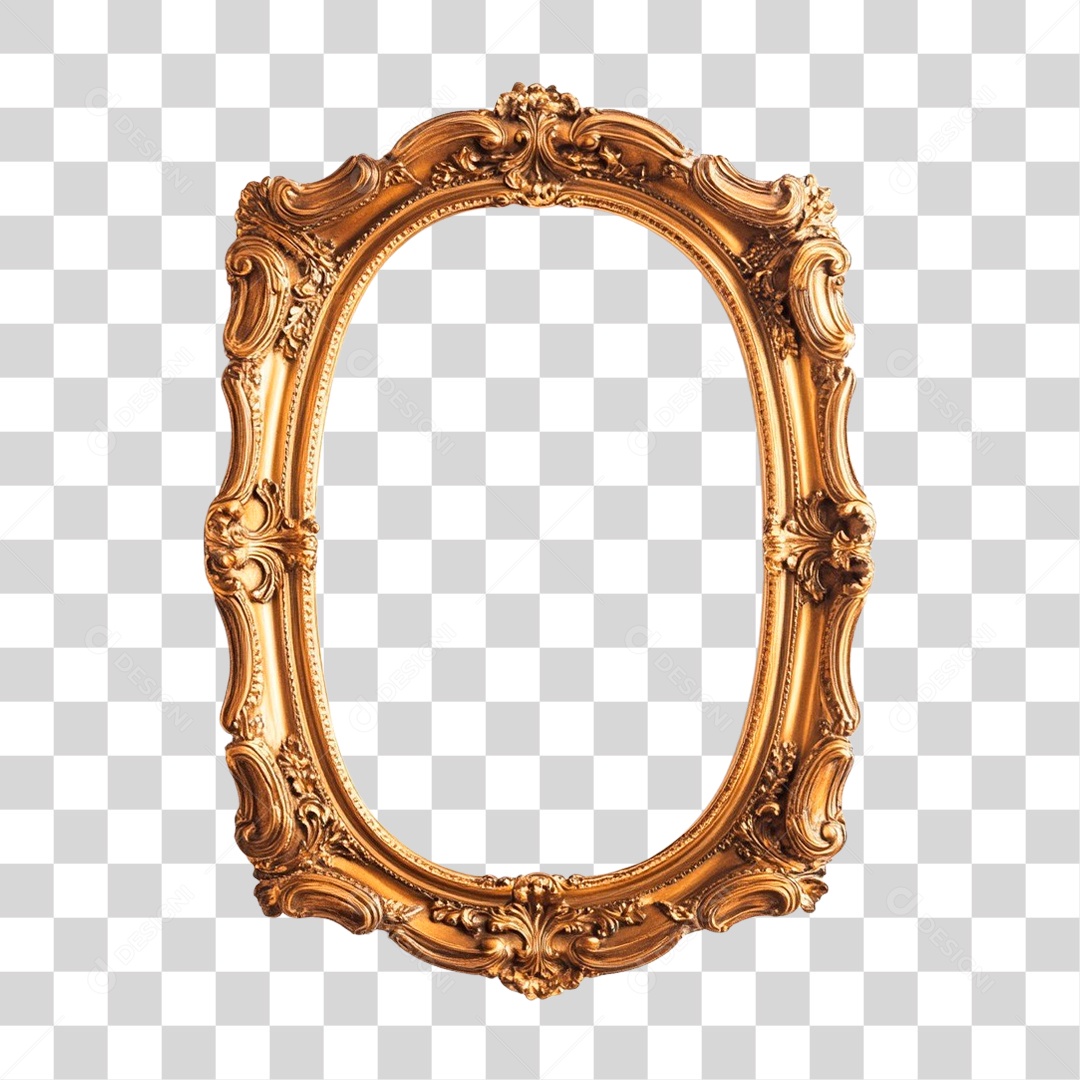 Moldura Dourada PNG Transparente