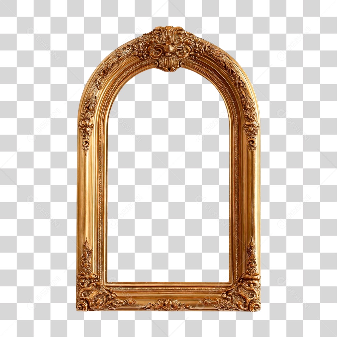 Moldura Dourada PNG Transparente