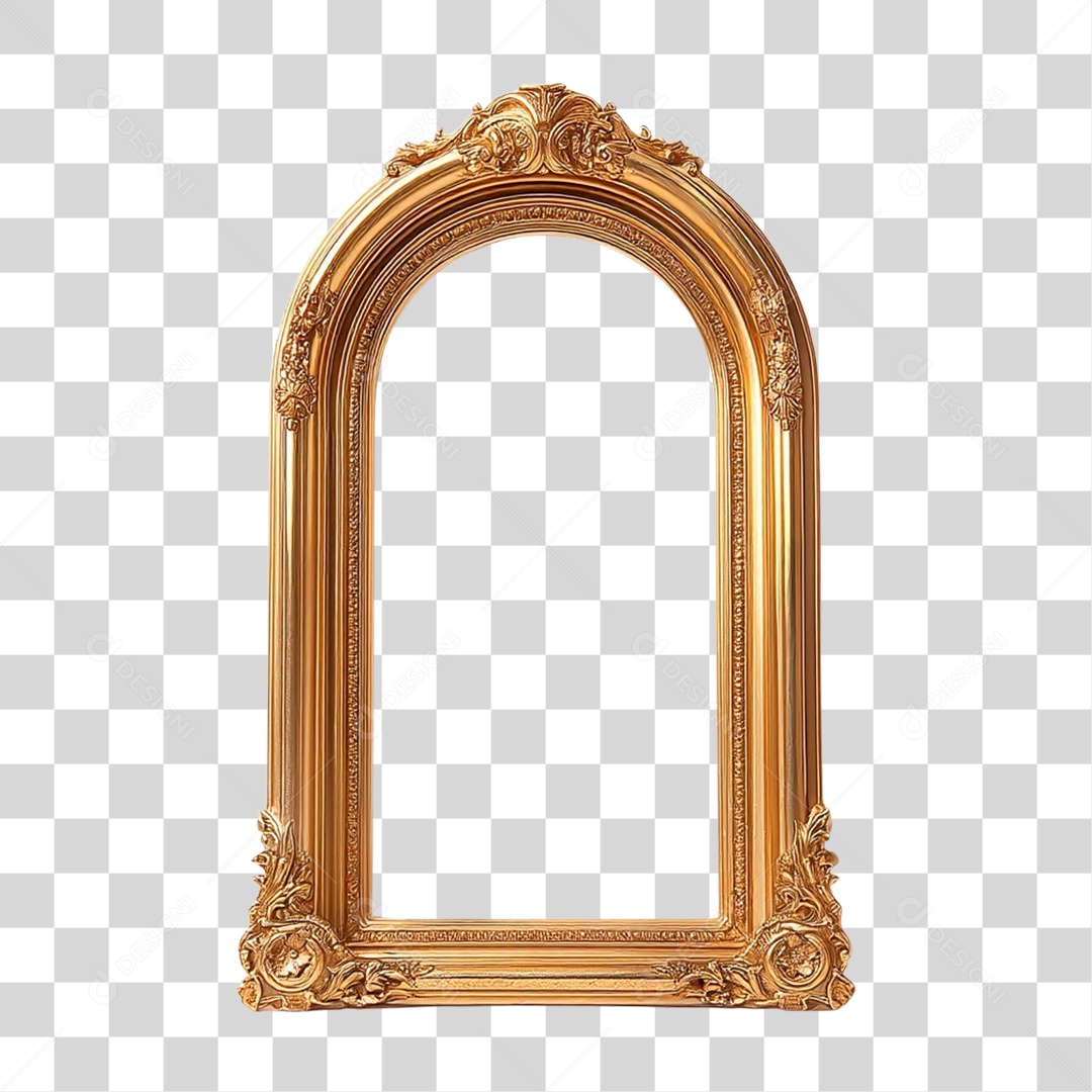 Moldura Dourada PNG Transparente