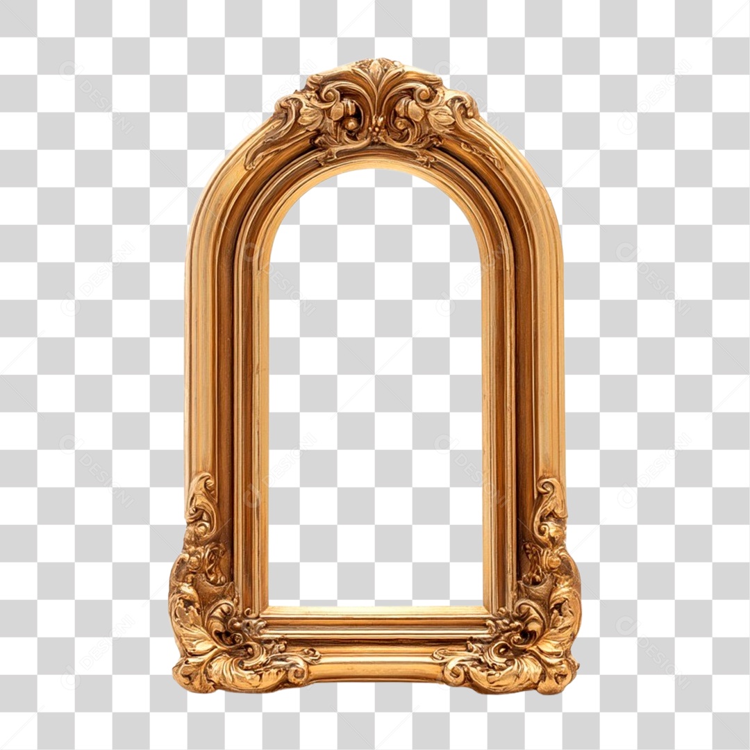 Moldura Dourada PNG Transparente