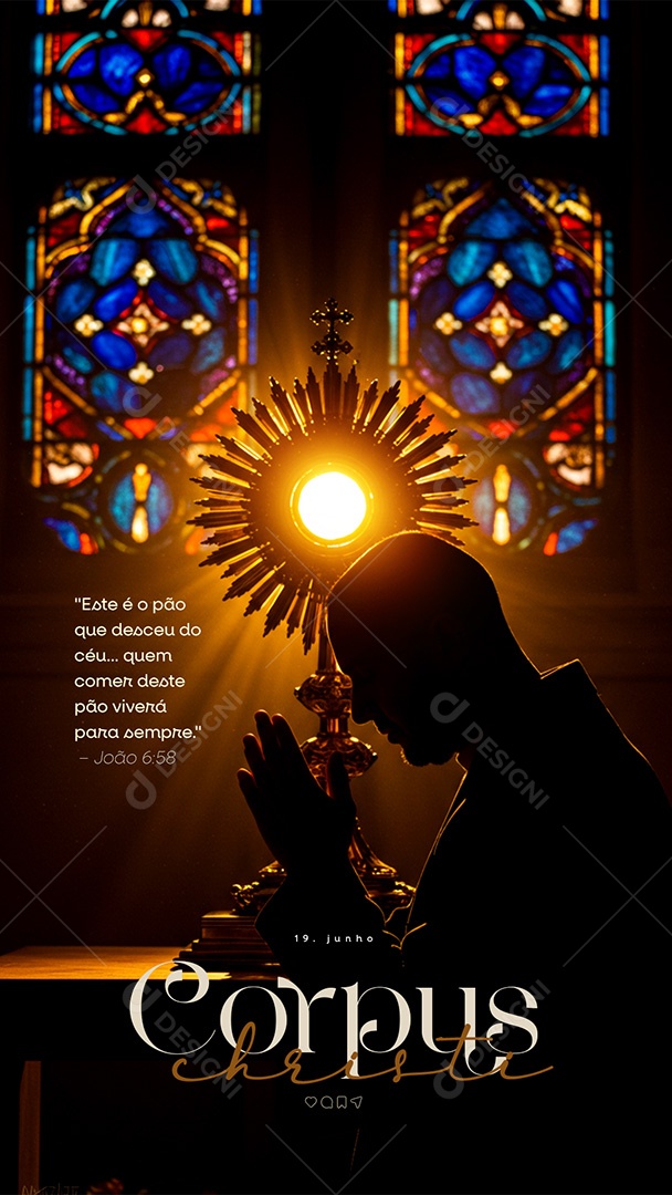 Story Dia de Corpus Christi 19 de Junho Social Media PSD Editável