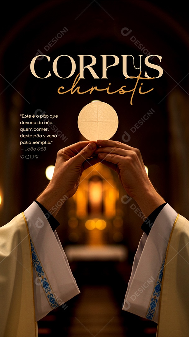 Story Dia de Corpus Christi 19 de Junho Social Media PSD Editável