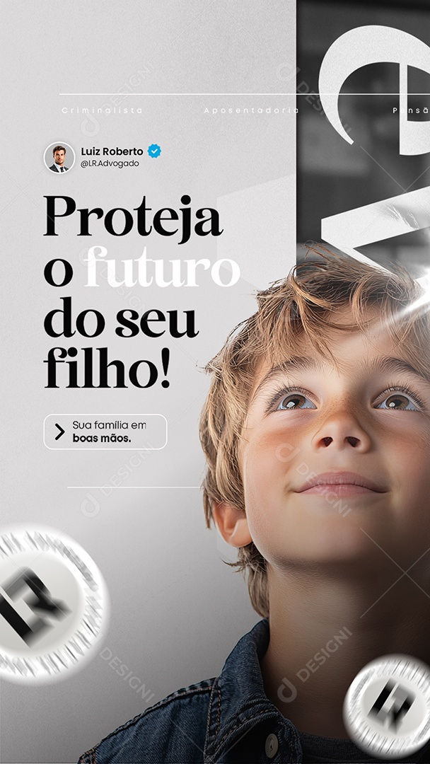 Story Advocacia Proteja o Futuro do Seu Filho Social Media PSD Editável