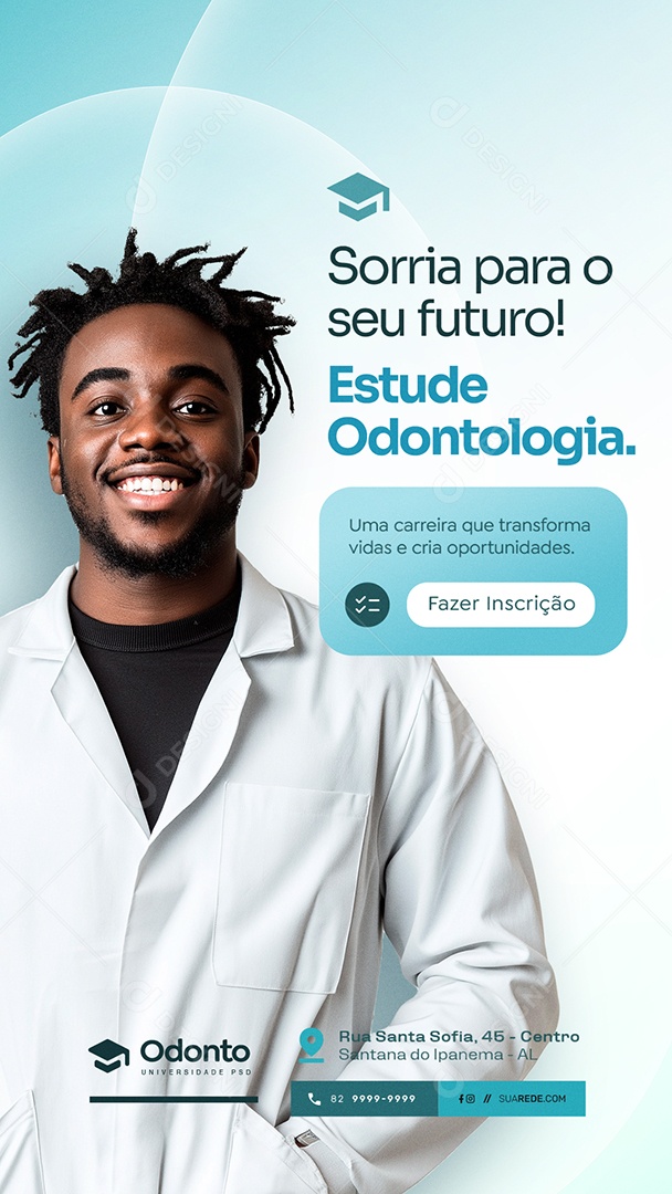 Story Curso Preparatório Sorria para o Seu Futuro Social Media PSD Editável