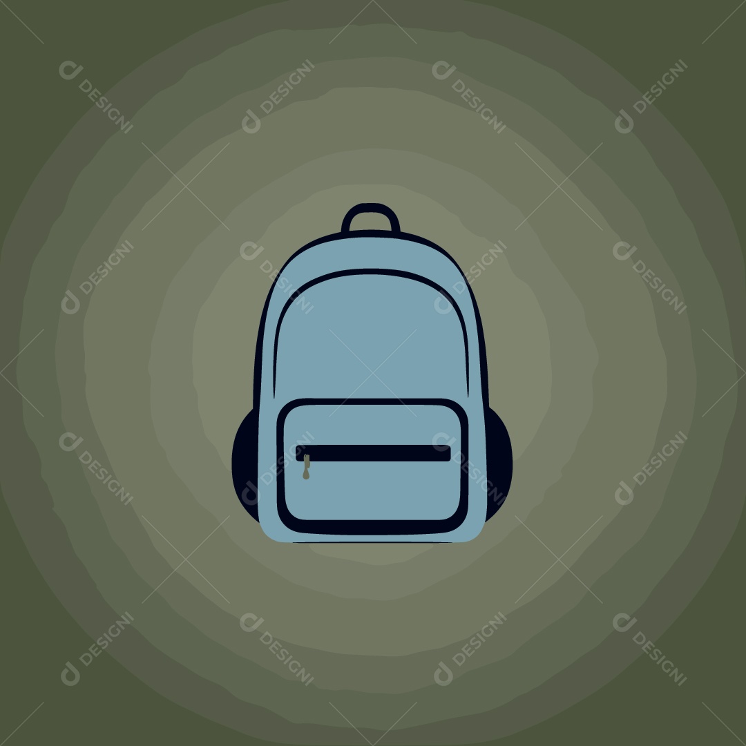 Mochila Escolar Ilustração Vetor EPS