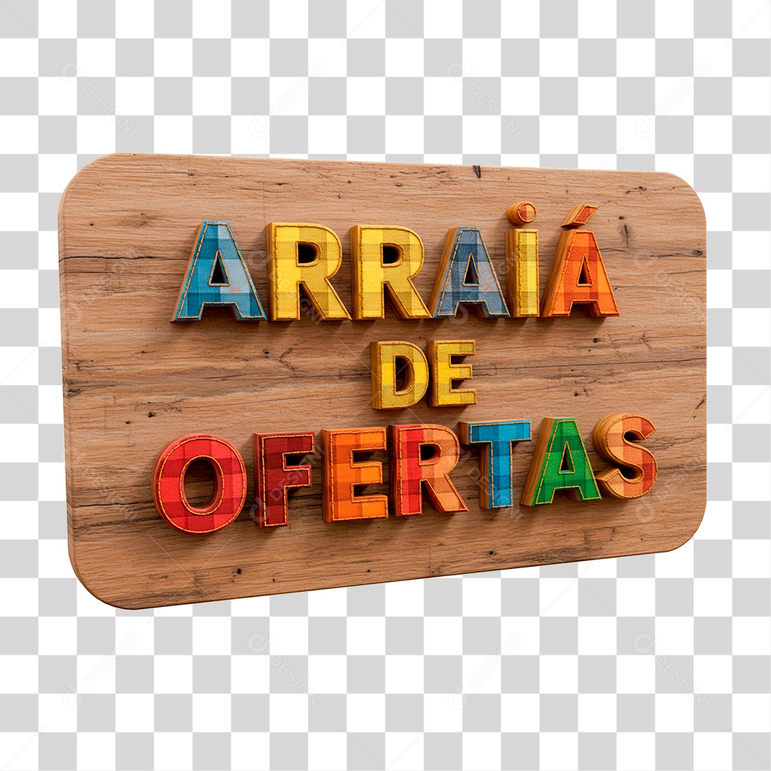 Selo 3D Arraiá de Ofertas PNG Transparente