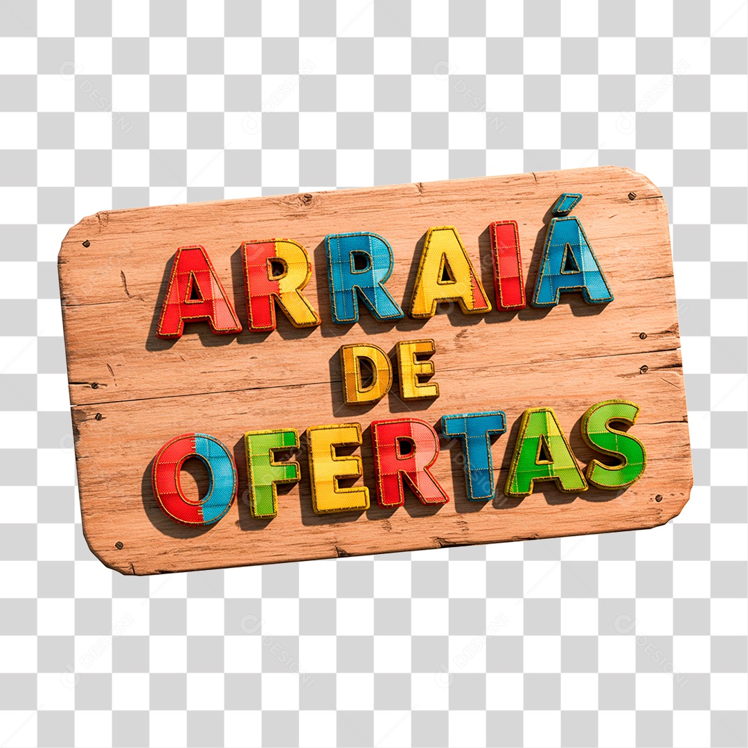 Selo 3D Arraiá de Ofertas PNG Transparente