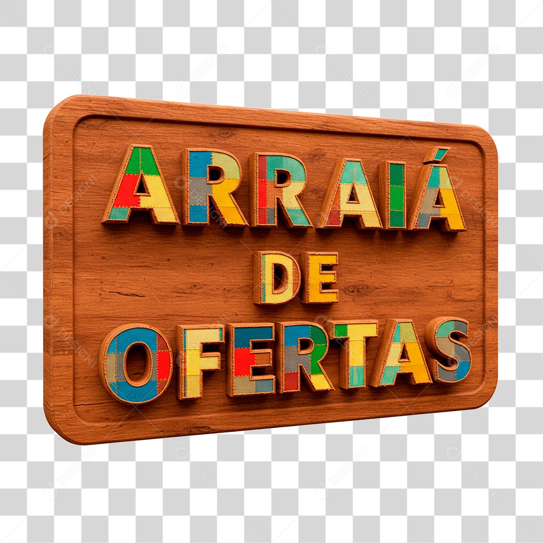Selo 3D Arraiá de Ofertas PNG Transparente