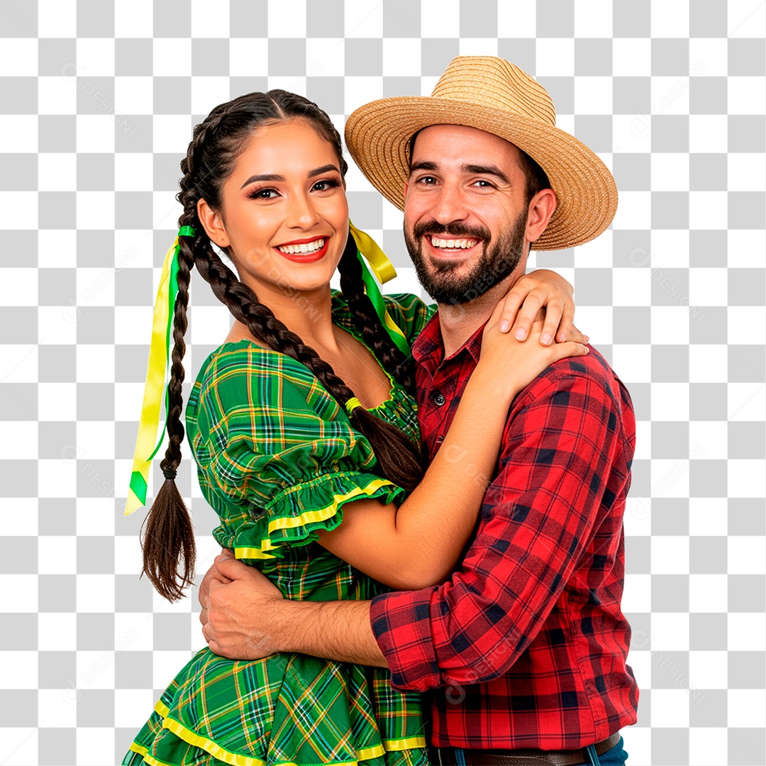 Casal de Festa Junina PNG Transparente