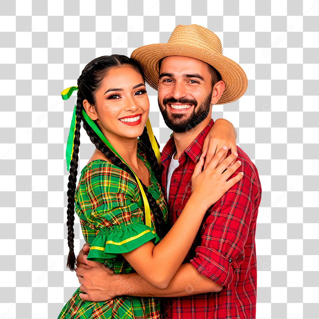 Casal de Festa Junina PNG Transparente