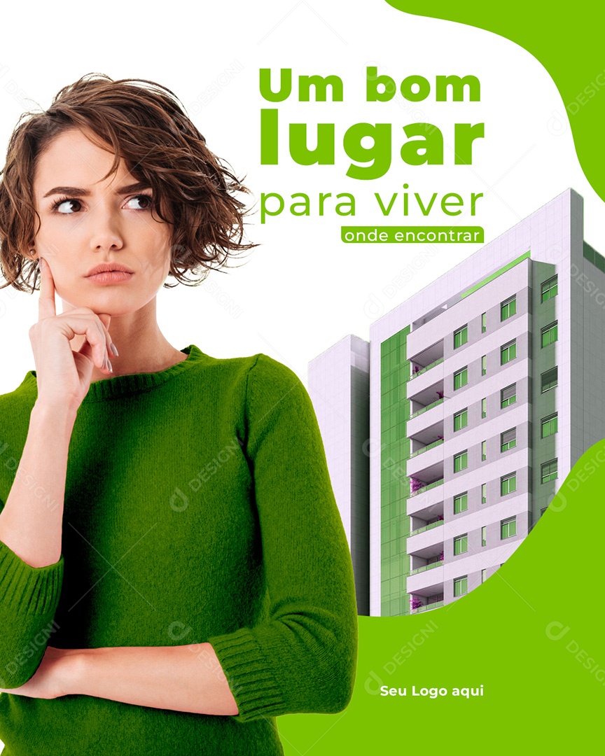 Corretora Imobiliaria Um Bom Lugar Social Media PSD Editável