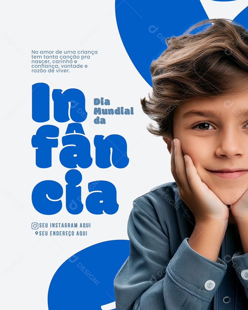 Dia Mundial da Infância 21 de Março Social Media PSD Editável